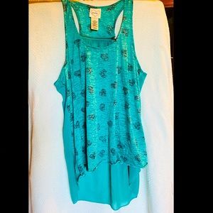 Self Esteem, large, green flowy tank top